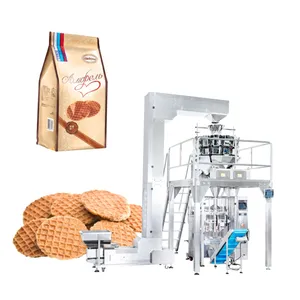 Automatic Weighing Pretzel Crisps Snack Stand Up Pouch Packing Machine