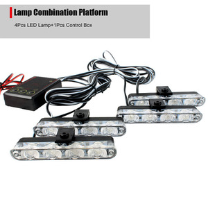 Yosovlamp 16LED Car Grille Explosion Light Clip Luz estroboscópica Control remoto con cable Un remolque Cuatro luces de advertencia Modelos X6 X5 - Product Image 4