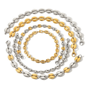 Hip Hop in acciaio inox chicchi di caffè <span class=keywords><strong>Marina</strong></span> maglia bracciale per uomini/donne placcato oro 18K impermeabile <span class=keywords><strong>gioielli</strong></span> fatti a mano (BL156) - Product Image 5