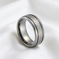 Bagues unisexes en carbure de tungstène couleur canon de fusil de 8 mm avec finition taillée diamant, ajustement confortable, pour mariage, fiançailles, fête, bijoux, cadeau