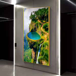 La décoration de la maison moderne imprime des affiches peintures romantiques en porcelaine de cristal de plage - Product Image 2