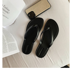Sandalias de Playa de Cuero Genuino para <span class=keywords><strong>Mujer</strong></span>, Estilo Minimalista, para el Verano - Product Image 1