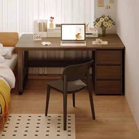 Bureau d'étude pour étudiant, bureau d'ordinateur, poste de travail, bureau de direction simple blanc avec tiroirs, table de bureau