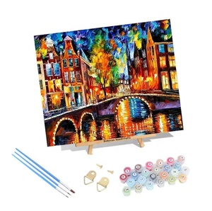 XIXI Peinture personnalisée à faire soi-même par numéros, peinture acrylique, décoration moderne pour la maison, toile rectangulaire/carrée, dessin animé populaire - Product Image 1
