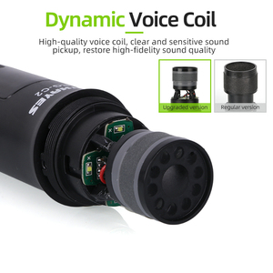 Micrófono inalámbrico RAYHAYES, altavoz <span class=keywords><strong>Original</strong></span>, micrófono de Karaoke profesional de mano dual con receptor - Product Image 3
