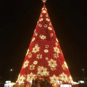 3m verde artificiale LED gigante albero di natale motivo luci IP65 Rated illuminazione esterna per la decorazione del centro commerciale alimentato AC