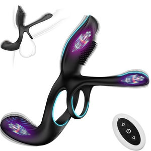 Trois <span class=keywords><strong>positions</strong></span> de vibration différentes vibrant anneau de pénis vibrant jouets de dispositif de bien-être sexuel pour adulte - Product Image 1