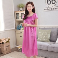 Nouvelle Robe de Nuit Femme en Soie Glacée Douce avec Nœud Floral – Tenue d'Intérieur et de Bain Décontractée pour l'Été