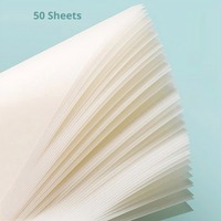 Autocollants transparents autocollants imperméables pour notes, 2,95 pouces, 50 feuilles, bloc-notes pour liste de tâches quotidiennes, papier PET, école, bureau
