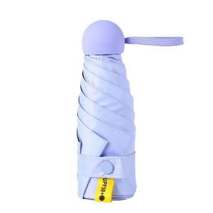 Parapluie de voyage pliable 5 sections, mini format de poche, coupe-vent, avec logo imprimé en couleur, idéal pour la pluie et le soleil, vente en gros à prix réduit - Product Image 1