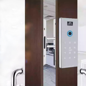 Design moderno di vetro serratura porta codice di impronte digitali Hotel catenaccio di sicurezza senza chiave elettrico Smart serratura per porta in vetro senza cornice - Product Image 6