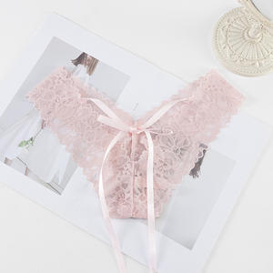 Tanga Sexy de Encaje Transparente para Mujer, Bragas de Cintura Baja, Ropa Interior Femenina, Lencería de Malla Transparente - Product Image 4