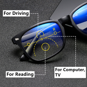 Lentes <span class=keywords><strong>Progresivas</strong></span> para Leer de Cerca y de Lejos, para Conducir, Unisex, Hombres y Mujeres, Cuadradas, Gris Marrón, Dioptrías 1.5 2.0 - Product Image 4