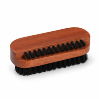 Brosse à ongles en nylon végétalien avec manche en bois noir africain, double face, pour le nettoyage des ongles et des mains, idéale pour la douche
