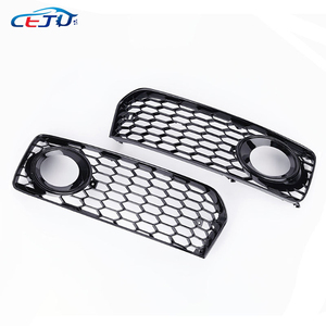 Une paire de couvercle de lampe antibrouillard de pare-chocs avant de voiture en nid d'abeille pour <span class=keywords><strong>Audi</strong></span> A5 <span class=keywords><strong>S5</strong></span> Cope <span class=keywords><strong>2008</strong></span> 2009 2010 2011 2012 - Product Image 6