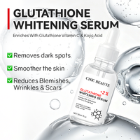 CHIC BEAUTE Sérum Éclaircissant Visage Anti-Âge et Anti-Rides à la Vitamine C Pure Naturelle, au Collagène, à l'Acide Kojique et au Glutathion