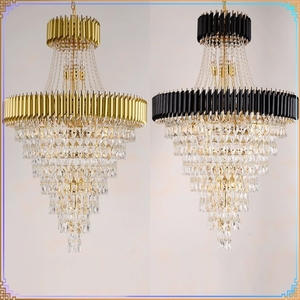 Phong Cách Hiện Đại Cổ Phòng Khách Lớn Ý Vàng Đám Cưới Đèn Pha Lê Trần Ánh Đèn Chùm Pha Lê Mặt Dây Chuyền Đèn - Product Image 6