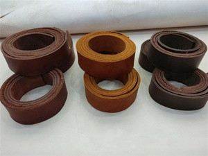Sangle en cuir noir véritable, souple et résistante, en cuir plat, idéale pour la <span class=keywords><strong>réparation</strong></span> et le bricolage du cuir, rouleau de cuir - Product Image 3