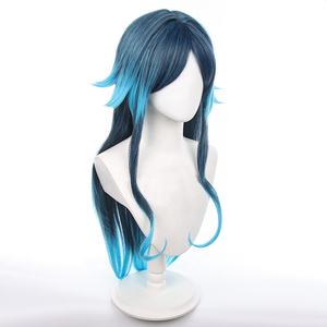 วิกผมคอสเพลย์ Genshin Impact Bonanus วิกผมยาว90ซม. สีน้ำเงินไล่ระดับสีพลังน้ำ <span class=keywords><strong>Yaksha</strong></span> อะนิเมะเพลูก้าทนความร้อน - Product Image 3
