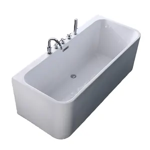 Bathtub CUPC The Best Price And Best Quality Hot Bath Tub / 1 Piece Of Acrylic Alcove Bathtub With 3 Sides Of Skirt 1700 Mm