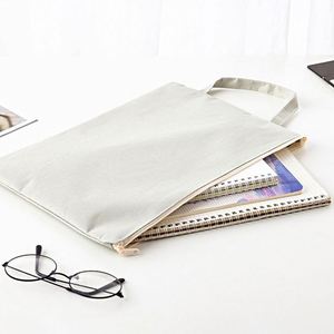 <b>A4</b> Canvas <b>File</b> Bag Colorful Zipper with Large Capacity <b>Folder</b> Enterprise Customized LOGO for Students - Product Image 3