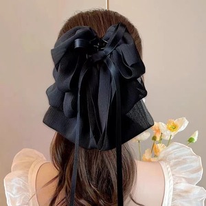 Pinza para el cabello con lazo de cinta floral súper linda para mujer, un peinado medio recogido natural, nuevo estilo 2023. - Product Image 1