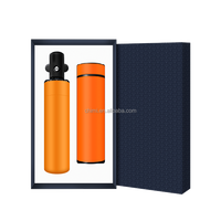 Ensemble de cadeaux promotionnels pour entreprise, série de couleurs Morandi, affichage de la température, tasse sous vide + parapluie, ensemble de marquage cadeau