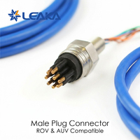 Conector SubConn MCDIL8 Compatible con GigE Cat5e, Micro Circular Subacuático de 8 Pines, Macho y Hembra, Acero Inoxidable 316L, IP69 para ROV