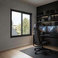 Ventana de Aluminio para Hogar JUNYAO Studio, 2.0 mm, Cierre Multipunto 5+9A+5, Aislamiento Térmico, Resistente a la Intemperie, CE NFRC AS2047, ODM, RAL Personalizado