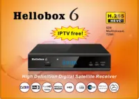 Hellobox 6 H.265 HEVC DVB-S2/S2XサテライトレシーバーはフルHD1080pセットトップボックスをサポート