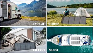 100W Portable Solar Panel Kit 18V/6A 9lb Foldable <b>Briefcase</b> Solar Charger w/ 24% - Product Image 4