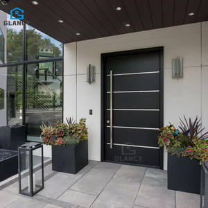 Fábrica de casas de acero inoxidable Puerta pivotante moderna Entrada principal Entrada frontal Puertas de seguridad exteriores - Product Image 2