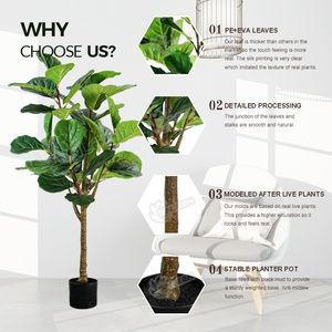 Casa di piante artificiali simulato decorativo grande finto finto albero realistico in plastica artificiale - Product Image 5