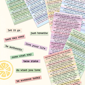 Paquete <span class=keywords><strong>de</strong></span> 8 Hojas <span class=keywords><strong>de</strong></span> Papel Adhesivo Retro para Diario, Adhesivos Decorativos Brillantes para Manualidades, Scrapbooking, Tarjetas y Planners - Product Image 3