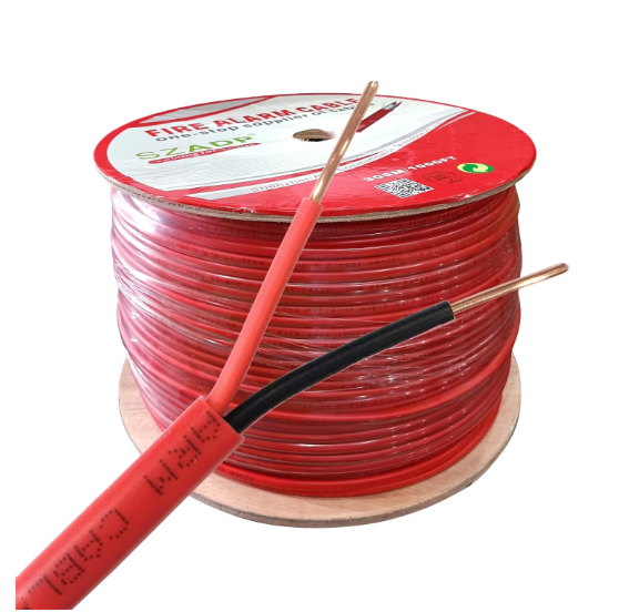 2 Cores 0.5Mm Copper Fire Resistant Alarm Cable 100M 200M Pvc Security Cable Fire Alarm Cablee