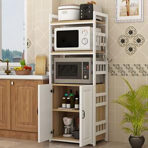 Armoire moderne à 4 niveaux, blanche, hauteur de 165cm, pour four à <span class=keywords><strong>micro</strong></span>-<span class=keywords><strong>ondes</strong></span>, rangement de boulangers pour la cuisine - Product Image 1