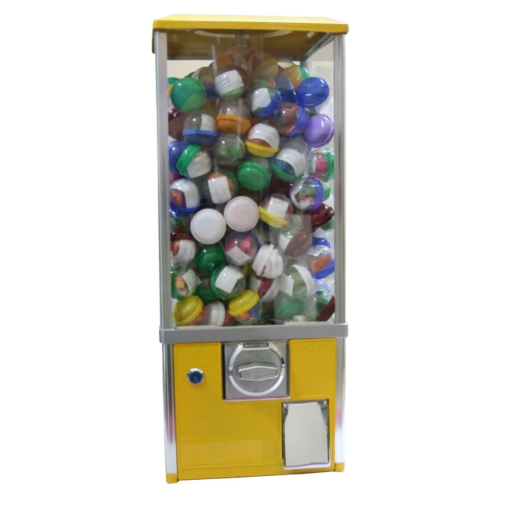 Classic coin operate toy capsule all-metal vending machine bulk candy and gumball dispenser