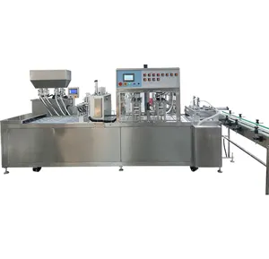 HONE Cosmetic Baby Cream Automatic Four Heads Filling and Aluminum Foil Sealing Machine Manufacturer for Sale