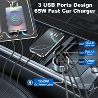Câble d'alimentation DC pour chargeur de voiture Starlink Mini, 3 m (10 pieds), avec adaptateur allume-cigare 4-en-1 USB-C 30W USB-A QC3.0 12V-24V