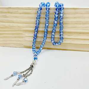 Religión musulmana Iislámica católica Rosario collar cristal facetado cuentas 99 Uds cuentas 8mm cuentas de oración cadena collar Rosario - Product Image 2