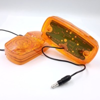 Feu de position latéral à 16 LED Ambre Double Bullseye Remorque Camion Remorque Ride on Car 12V 24V Feu arrière à LED