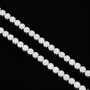 Spot Wholesale High End Brilliant Jewelry Vvs Moissanite Iced 5mm Brilliant Cut Tennis Bracelet Rhodium Plated 925 Sterling - Product Image 2