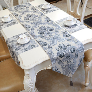 Mantel Individual <span class=keywords><strong>de</strong></span> estilo europeo <span class=keywords><strong>de</strong></span> alta calidad, tapete con flores, Jacquard, <span class=keywords><strong>plateado</strong></span>, para <span class=keywords><strong>mesa</strong></span> <span class=keywords><strong>de</strong></span> comedor - Product Image 3