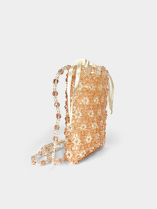 Borse da Sera Eleganti 2025 con Perle, Portatili, a Secchiello, con Catena di Perline, Pochette a Gabbia per Cerimonie e Matrimoni - Product Image 3