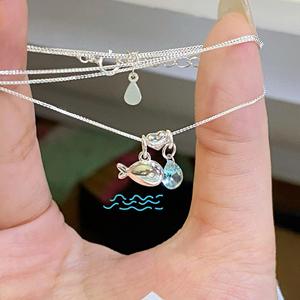 Collar de Plata de Ley S925 con Diseño de Fuegos Artificiales, Diseño Romántico de Lujo con Circonita, Colgantes y Dijes de Moda - Product Image 2