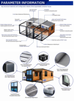 20ft 40ft Großräumiges Erweiterbares Containerhaus mit Wärmedämmung Integriertes Gebäude für Arbeitercamps & Baustellenunterkünfte