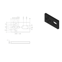 Aksesori Printer 3D Papan Instalasi Saklar Batas Mikro Pelat Aluminium Papan Saklar Batas Mikro