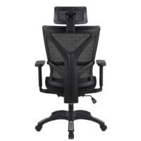 Chaise de bureau ergonomique moderne en maille avec appui-tête 3D réglable, accoudoirs 2D réglables, base en nylon durable pour la maison, l'école et l'hôtel