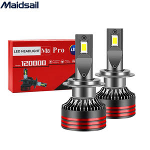 Phare de voiture LED <span class=keywords><strong>M8</strong></span> Pro, projecteur super lumineux, ampoule H7, faisceau haut/bas H4, H11, H8, 12V, 45W, 5500LM, Plug & Play, <span class=keywords><strong>Audi</strong></span> A3/A6 - Product Image 1