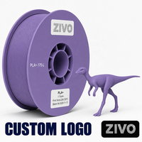 Filamen PLA Merek ZIVO Kustom 1.75mm 1KG Pabrik OEM Grosir Printer 3D Massal Prototipe Model Cosplay Kelas Cetakan Berkualitas Tinggi